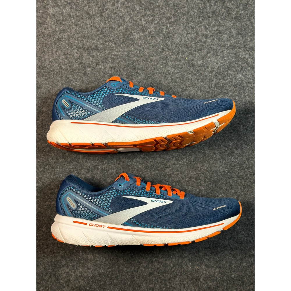 Brooks Ghost 14 Mens Running Shoes Blue Orange 1103691D464 - Picture 6 of 13